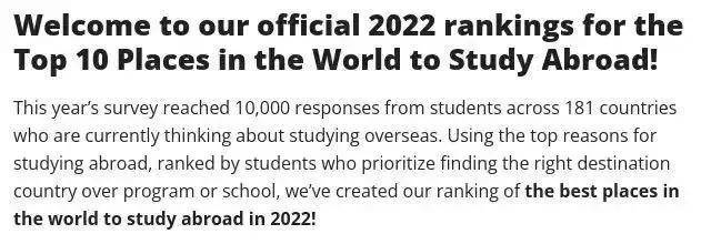 【厉害】加拿大入榜“2022全球十大最佳留学国家”前三！